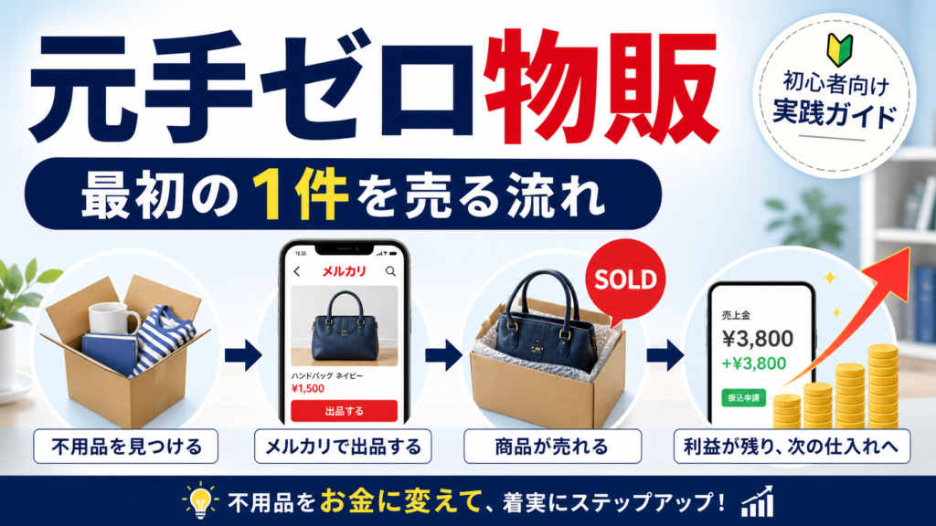 元手ゼロ物販 最初の1件を売る流れ