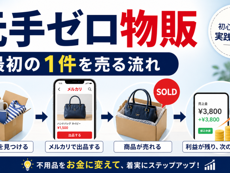元手ゼロ物販 最初の1件を売る流れ