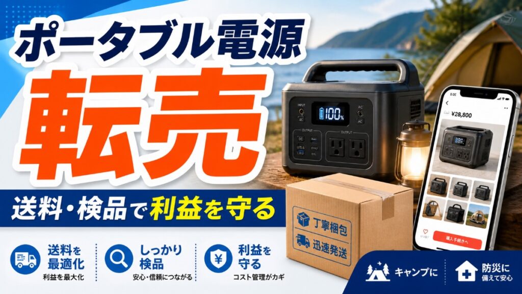 ポータブル電源 転売 送料と検品で利益を守る